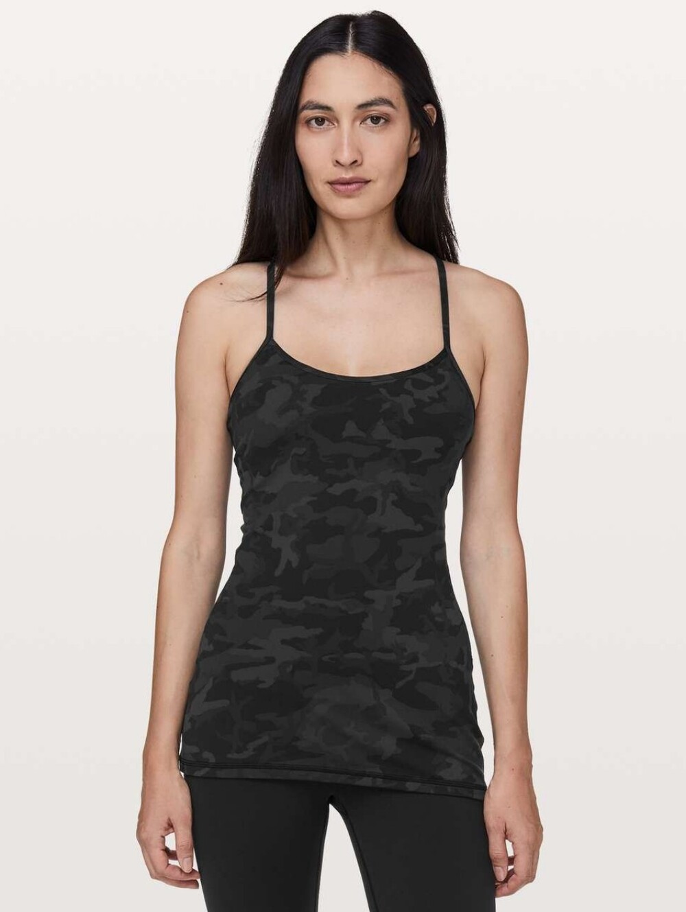 Lululemon Power Y Tank Top Camo Luon Incognito Camo Multi Grey Size 4